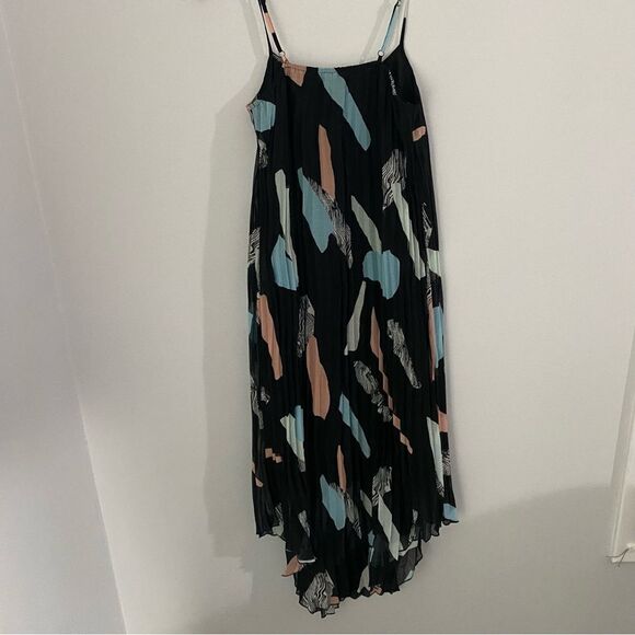 Bar 3 Women’s Pleated Contrast Midi Banana Strap Slip Dress XS - Picture 3 of 3